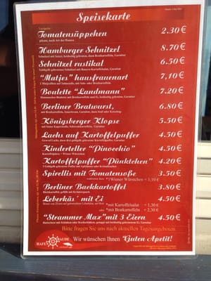 Menu photo 1 Hafenbaude Berlin, BE