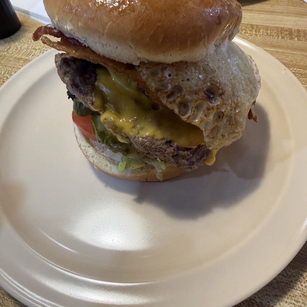 Johnny's Big Burger - Double cheeseburger with bacon and fried egg! - Burgers Near Me - Clarksville, Tennessee