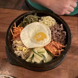 Maru Korean Bistro - Bibimbap in stone bowl