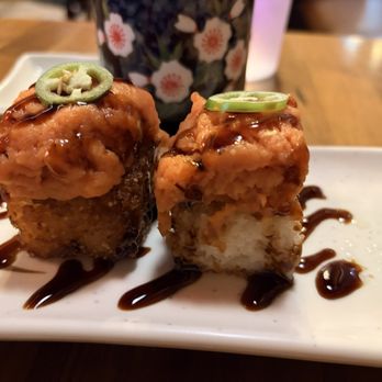 Sushi District - Crispy Rice with Spicy Tuna - Sushi Bars Near Me - Costa Mesa, California Sushi District - Crispy Rice with Spicy Tuna - Sushi Bars Near Me - Costa Mesa, California