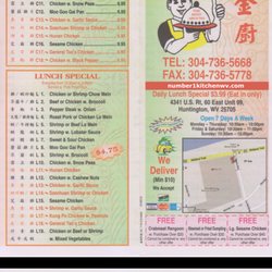 No.1 Kitchen - Menu