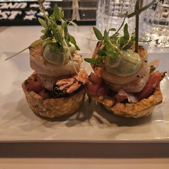 Charm Bar & Restaurant - Grilled shrimp in plantain cup - Caribbean Near Me - Brooklyn, New York Charm Bar & Restaurant - Grilled shrimp in plantain cup - Caribbean Near Me - Brooklyn, New York