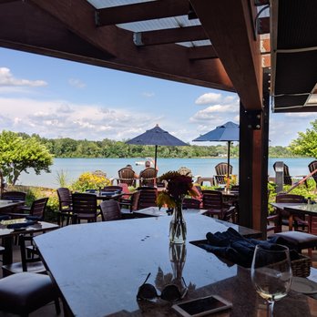 Blue Water - View of Versluis Lake from the downstairs bar area - Seafood Near Me - Grand Rapids, Michigan