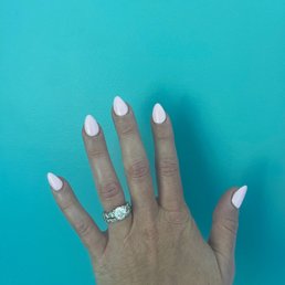 New nail shape, gel acrylics! Love them!