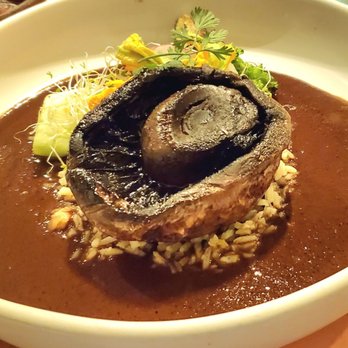 Casa Taviche - Portobello in black mole. - Mexican Near Me - Oaxaca, OAX Casa Taviche - Portobello in black mole. - Mexican Near Me - Oaxaca, OAX