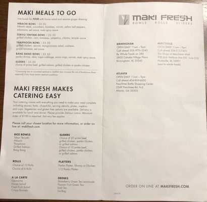 Menu photo 8 Maki Fresh Birmingham, AL