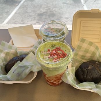 no coffee - Matcha Salt Bread with Matcha Strawberry Cream - Coffee & Tea Near Me - San Jose, California no coffee - Matcha Salt Bread with Matcha Strawberry Cream - Coffee & Tea Near Me - San Jose, California