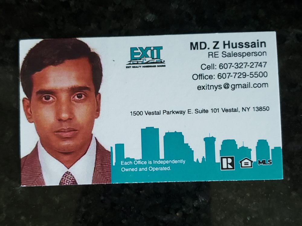ZAKIR HUSSAIN EXIT REALTY Contact Agent 1500 Vestal Pkwy E