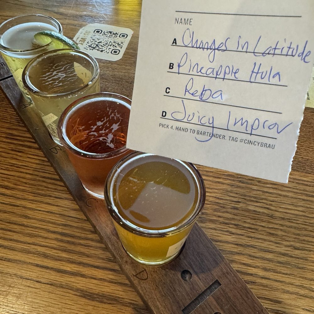 Fretboard Brewing - Flight - Breweries Near Me - Cincinnati, Ohio Fretboard Brewing - Flight - Breweries Near Me - Cincinnati, Ohio