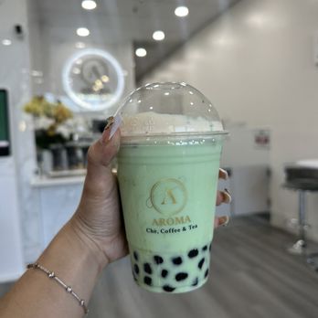 Aroma - Pandan milk tea - Desserts Near Me - San Jose, California Aroma - Pandan milk tea - Desserts Near Me - San Jose, California