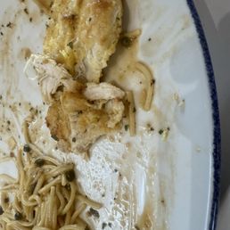 Bland and tough chicken limone