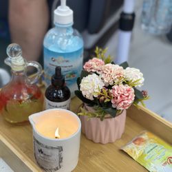 Skyline Nails & Spa - Relaxing Pedicure with candle massage oil