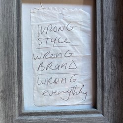 Pro-American Construction Co. - A very professional note left by Gordon. (We framed it)