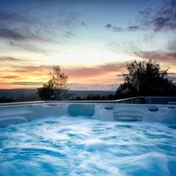 Clean Hot Tub - Beautiful hot tub sunset.