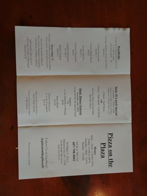 Menu photo 1 Pizza On the Plaza Johnson City, NY Menu photo 1 Pizza On the Plaza Johnson City, NY