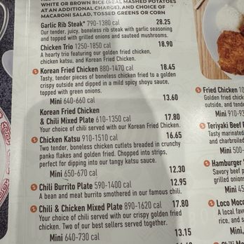 Zippy's Makiki - Daily plates menu - Diners Near Me - Honolulu, Hawaii