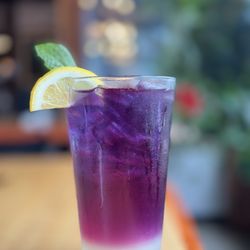Bali Asian Cuisine - Blue Arnold. Homemade fresh squeezed lemonade, topped with blue raspberry tea from "Spice and Tea Exchange, Duluth"