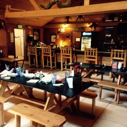 Hillbilly Grill - The bar area with stuffed animals!