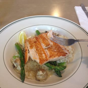 Jason's Cafe - Salmon, Risotto and Asparagus. Delicious! - American Near Me - Menlo Park, California