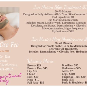 Spa Oso Feo - 2023 Service Menu - Waxing Near Me - San Jose, California Spa Oso Feo - 2023 Service Menu - Waxing Near Me - San Jose, California