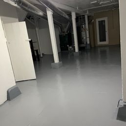 Painted garage