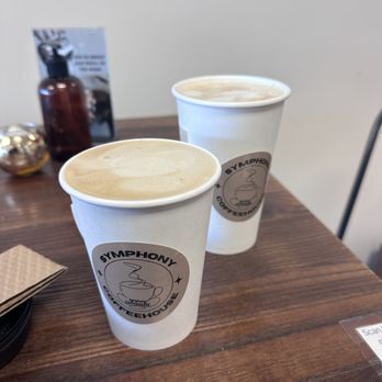 Symphony Coffeehouse - Front: Eggnog Latte
Back: Borgia - Coffee & Tea Near Me - Beaverton, Oregon Symphony Coffeehouse - Front: Eggnog Latte
Back: Borgia - Coffee & Tea Near Me - Beaverton, Oregon