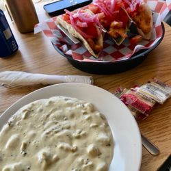 The View at Brookhaven - Broccoli & Cheddar Soup and Shrimp Taco's