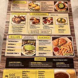 Pio Pio Blakeney - Menu