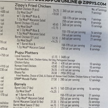 Zippy's McCully - More menu - Fast Food Near Me - Honolulu, Hawaii