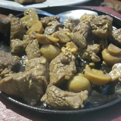 Sizzling beef salpicao.