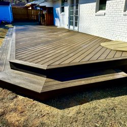EcoDecks  - New ground level composite Deck in Alexandria.