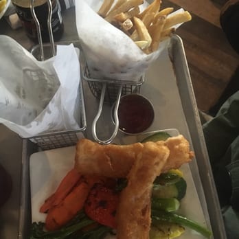 Union Public House - Kids meal - fish and chips with a side of seasonal veggies - American Near Me - Tucson, Arizona Union Public House - Kids meal - fish and chips with a side of seasonal veggies - American Near Me - Tucson, Arizona