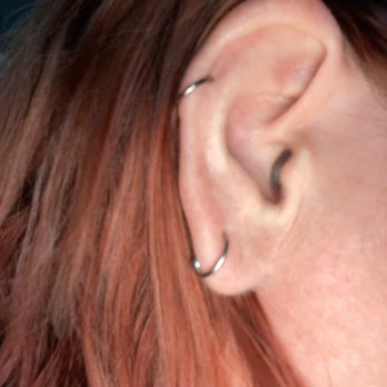 Ember Body Piercing - My new barbell hoop in my cartleg I got at Relic - Piercing Near Me - Las Vegas, Nevada