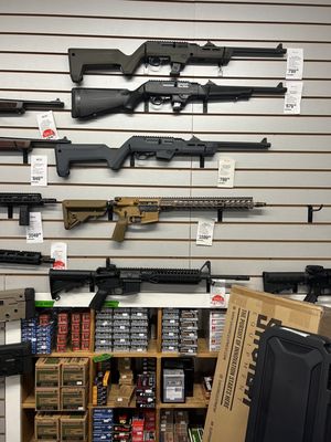 Modern gun store interior