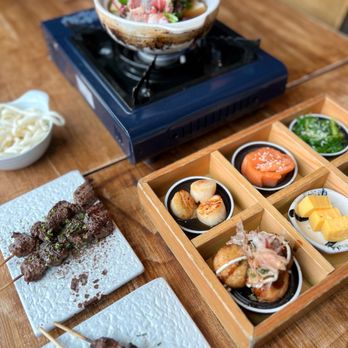 Shinya Shokudo - Wagyu Sukiyaki, Small Dish Set, Gyu Tan Moto, US Wagyu (ig @fanaticdiner) - Izakaya Near Me - Seattle, Washington