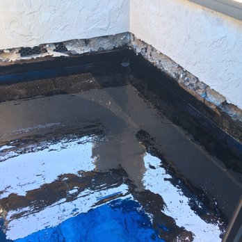 Custom Hot Mop & Waterproofing - completed job (new drain visible in the corner) - Waterproofing Near Me