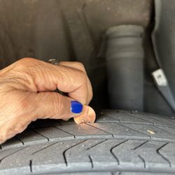 This tire is a little better but needs to be replaced soon (in yellow zone)