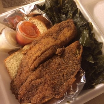 Amazing Taste - Fried Tilapia, collard greens and cornbread - Soul Food Near Me - North Plainfield, New Jersey Amazing Taste - Fried Tilapia, collard greens and cornbread - Soul Food Near Me - North Plainfield, New Jersey