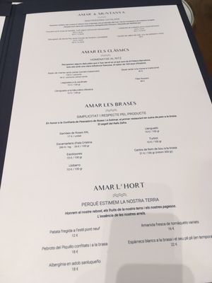 Menu photo 5 Amar Barcelona Barcelona, B