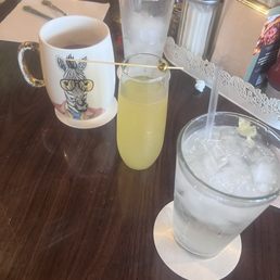 Coffee mimosa and water Coffee mimosa and water