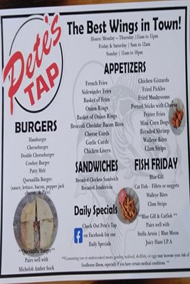 Menu photo 8 Pete's Tap Muscatine, IA Menu photo 8 Pete's Tap Muscatine, IA
