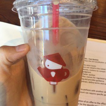 Asha Tea House - Whoops... drank half before I took my pic. This is their HK milk tea - Tea Rooms Near Me - Berkeley, California