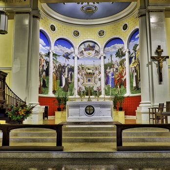 St. Ann Catholic Church - Sanctuary with new apse mural. - Churches Near Me - Charlotte, North Carolina St. Ann Catholic Church - Sanctuary with new apse mural. - Churches Near Me - Charlotte, North Carolina
