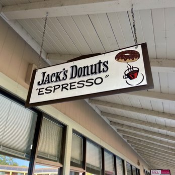 Jack's Donuts - a sign hanging from the ceiling - Donuts Near Me - Anderson, California