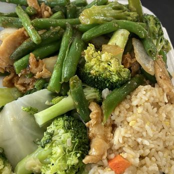 Panda Express - Broccoli beef and chicken either string beans. Power greens and fried rice - Chinese Near Me - Atlanta, Georgia Panda Express - Broccoli beef and chicken either string beans. Power greens and fried rice - Chinese Near Me - Atlanta, Georgia