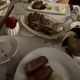 Rib eye and filet mignon