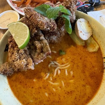 Fooki - Laksa and sweet potato li hing mui fries - Bubble Tea Near Me - Aiea, Hawaii