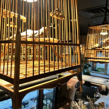 Sakhuu Thai Legacy - Bird Cages at the bar - it's lighting features - Thai Near Me - Plano, Texas Sakhuu Thai Legacy - Bird Cages at the bar - it's lighting features - Thai Near Me - Plano, Texas