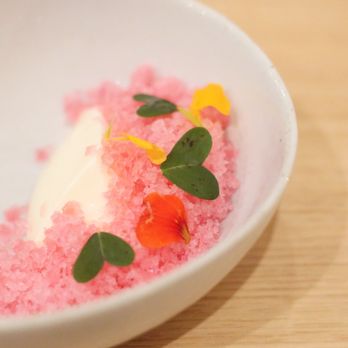 Kato - Buttermilk Pudding with Rose Ice - Taiwanese Near Me - Los Angeles, California