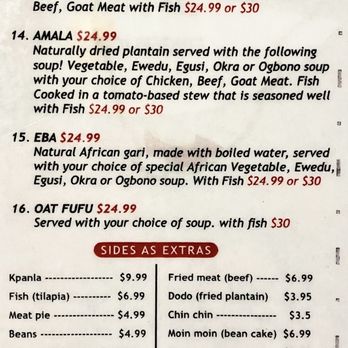 Triumph African Restaurant - Menu - African Near Me - Fresno, California